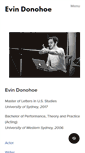 Mobile Screenshot of evindonohoe.com